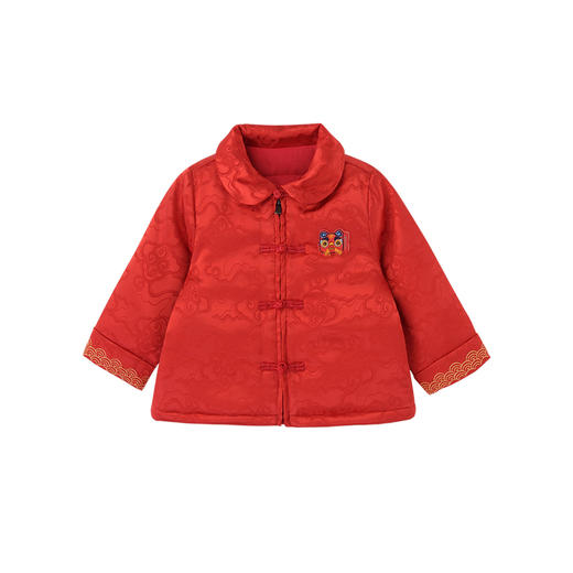 英氏-童衣类（冬）C9新梭短外套 新年红 商品图0