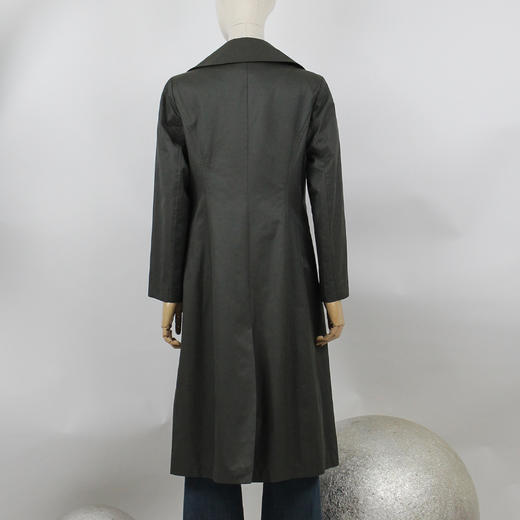 FOCALS福柯斯春秋新款收腰过膝单排扣中长款外套风衣FYQCF653GH 商品图2