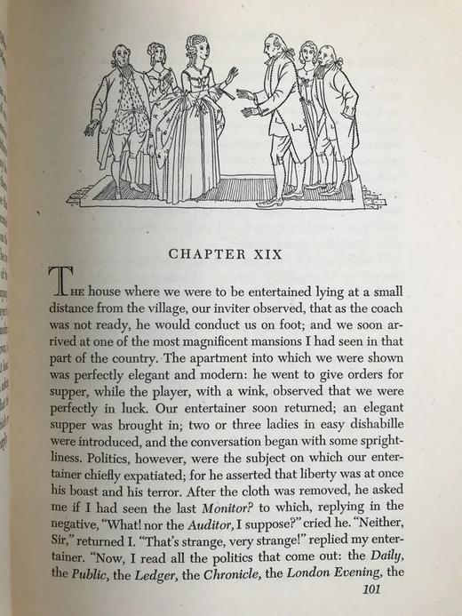 戈德史密斯《威克菲尔德牧师》 约翰·奥斯丁插图 漆布精装16开 商品图12