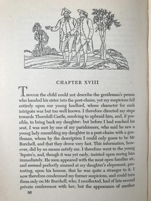 戈德史密斯《威克菲尔德牧师》 约翰·奥斯丁插图 漆布精装16开 商品图13