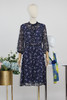 FOCALS福柯斯秋季七分袖碎花修身雪纺印花连衣裙FRGAX160BV 商品缩略图5