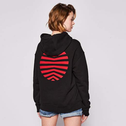 MCQ 麦昆 女士棉质小怪兽印花带帽长袖卫衣 黑色 577663 ROJ20 1091 商品图2