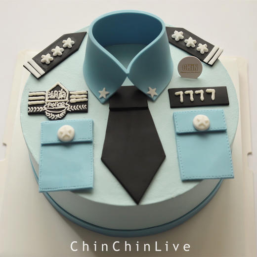 翻糖警察制服蛋糕 商品图0