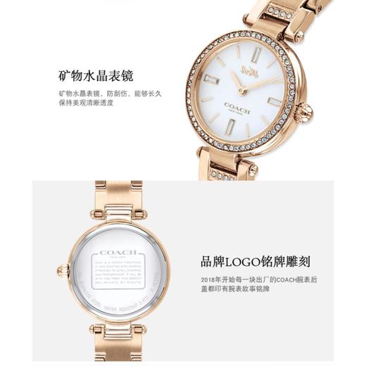 1楼COACH/蔻驰PARK系列经典钢带蝴蝶扣石英手表女士腕表 商品图8