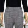 FOCALS福柯斯秋季新款通勤百搭格纹休闲直筒裤九分女裤RGCP536BE 商品缩略图3