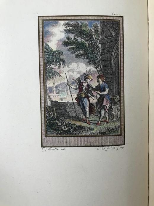 限量1500册 1928年 阿拉伯爱情故事《三件礼物》 5幅彩色铜版画插图 精装大32开 商品图7