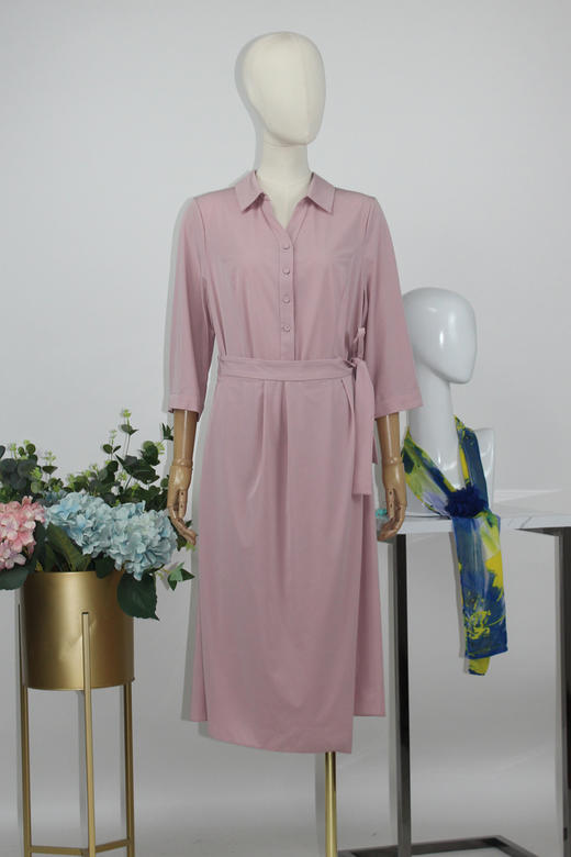 FOCALS福柯斯春秋季设计感七分袖修身气质连衣裙FYBAX023Z2 商品图4