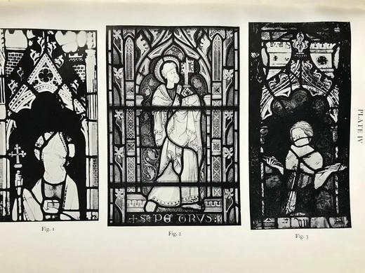 1912年 英国彩绘玻璃历史 36页插图 精装8开 商品图9