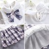 ALBL21032新款长袖韩版格子裙儿童两件套潮 商品缩略图5