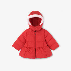 英氏-童衣类（冬）C9英羽长帽外套 新年红