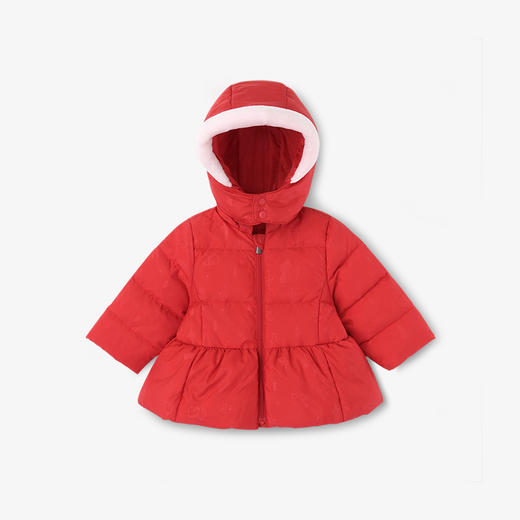 英氏-童衣类（冬）C9英羽长帽外套 新年红 商品图0