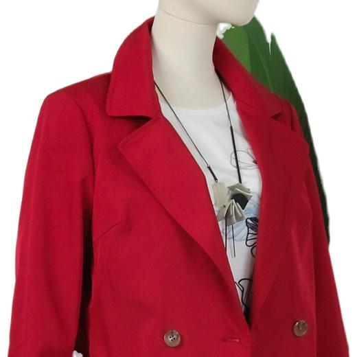 FOCALS福柯斯春秋新款长袖修身双排扣中长款外套风衣FYJCF502 商品图4