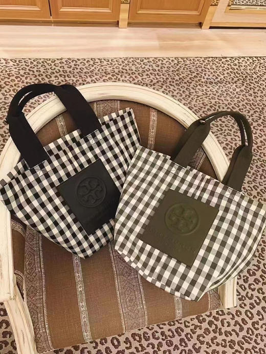 减龄小清新！🌱TB专柜款PIPER GINGHAM 小号购物袋￥1299直邮 商品图0