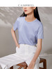 西嘉C+IMPRESS西嘉桑蚕丝免烫 v领T恤圆领短袖纯色简约上衣夏季薄款女 商品缩略图0