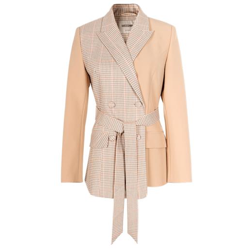 米思阳2026春季新品时尚拼接气质显瘦收腰女式小西服 商品图4