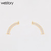 2021年新款U型耳环纯银微镶锆石W51CB0900221 商品缩略图1