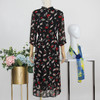 FOCALS福柯斯女装秋季收腰显瘦七分袖印花连衣裙F2Y2X135RV 商品缩略图2