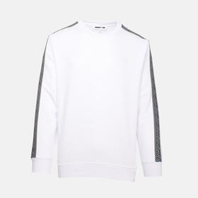 MCQ 麦昆 男士棉质袖子徽标圆领长袖卫衣 白色 415099 RNT20 9000