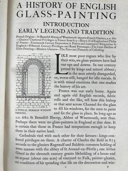 1912年 英国彩绘玻璃历史 36页插图 精装8开 商品图6