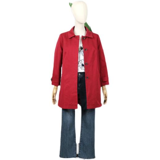 FOCALS福柯斯春秋新款宽松休闲单排扣中长款外套风衣FYJCF570R1 商品图4