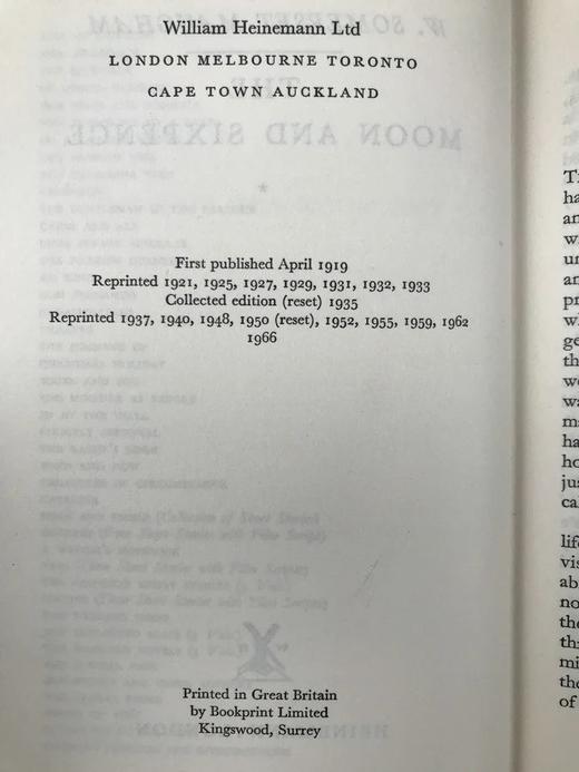 毛姆《月亮和六便士》 精装32开 商品图3