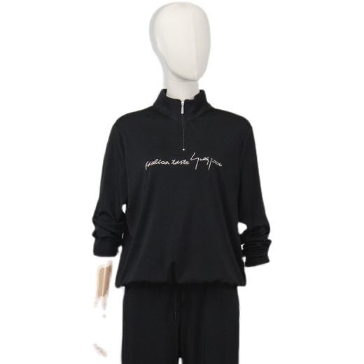 FOCALS福柯斯秋季运动风立领绣花长袖针织卫衣FRGCN508N1 商品图4