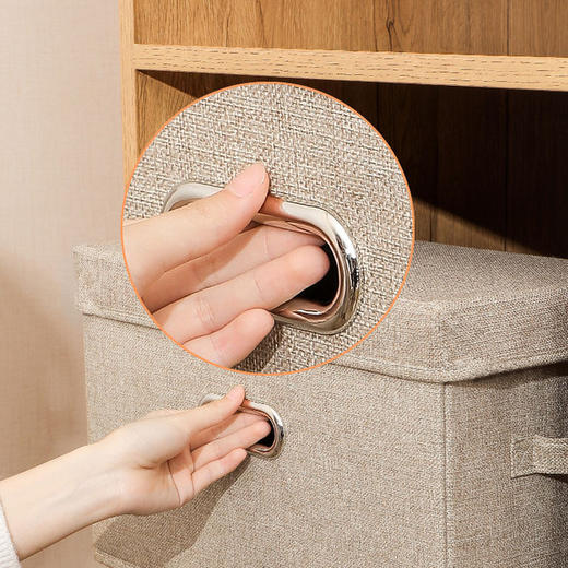 棉麻收纳盒 布艺整理箱 商品图3