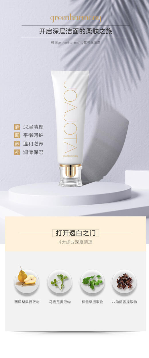 【中欧班列精选】韩国greenharmony小白管洗面奶两支装SJ 商品图3