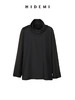 HIDEMI 醋酸缎拼接立领简约上衣 黑色/白色 商品缩略图9