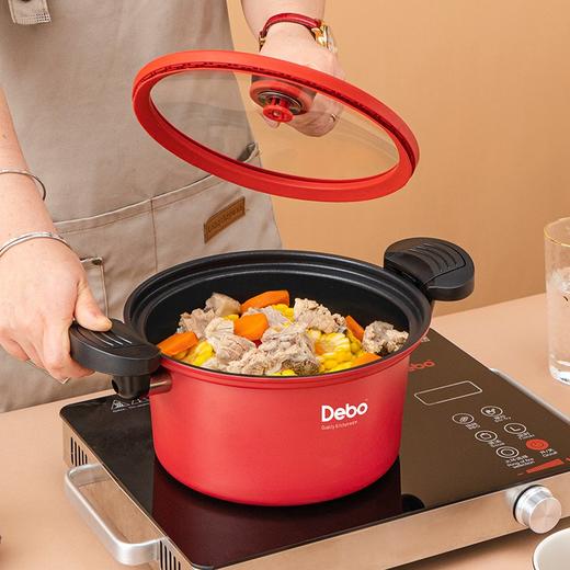 【微压闷煮 快且入味】Debo德铂汤锅微压不粘炖汤锅 低压力煲汤锅苏菲考斯 商品图1