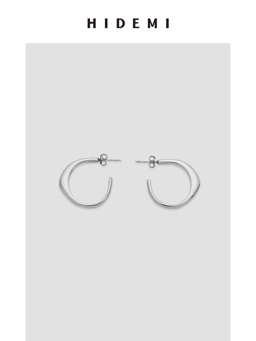 HIDEMI 简约不规则圆弧形耳环 小号/中号/大号 商品图8