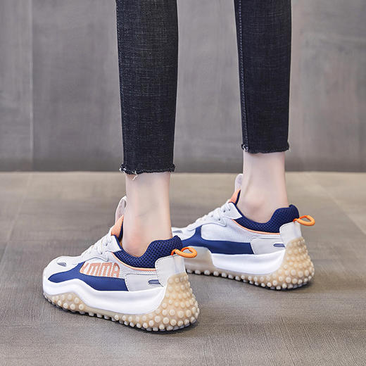 内增高休闲真皮牛筋底，百搭ins潮运动老爹鞋LMS-PM10 商品图2