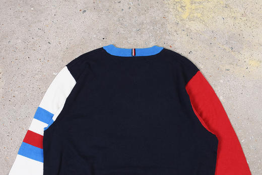 薄款 拼色棉质 胸前刺绣 圆领毛衣/针织衫 T-1083 商品图13