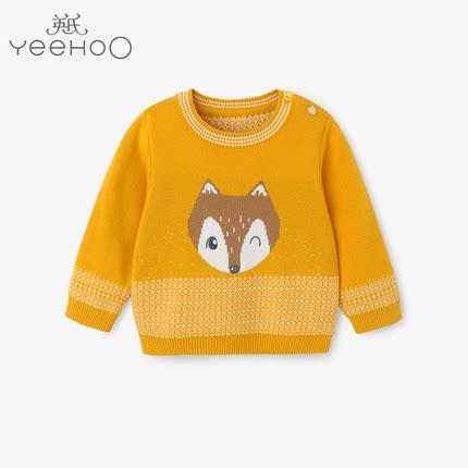 英氏-童衣类（冬）C9英毛圆领长套衣 金光黄 商品图0