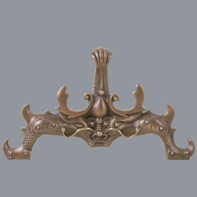 书画系列作品《双龙呈祥笔架》办公室文化陈列摆件