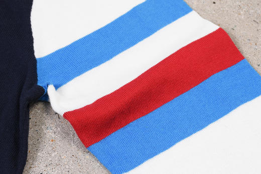 薄款 拼色棉质 胸前刺绣 圆领毛衣/针织衫 T-1083 商品图11