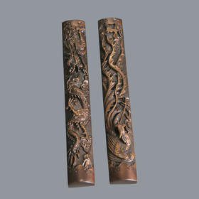 书画系列作品《龙凤呈祥纸镇》办公室文化陈列摆件