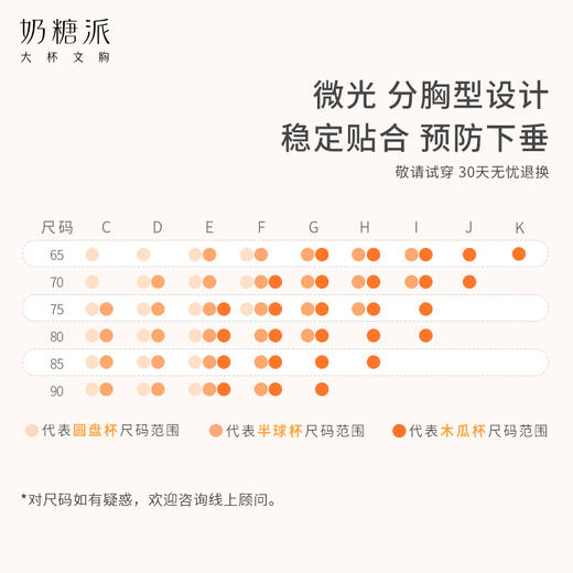 【3月会员积分兑换】奶糖派大杯文胸微光分胸型蕾丝大胸内衣上托简约轻薄透气胸罩女 商品图4