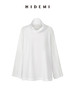 HIDEMI 醋酸缎拼接立领简约上衣 黑色/白色 商品缩略图10