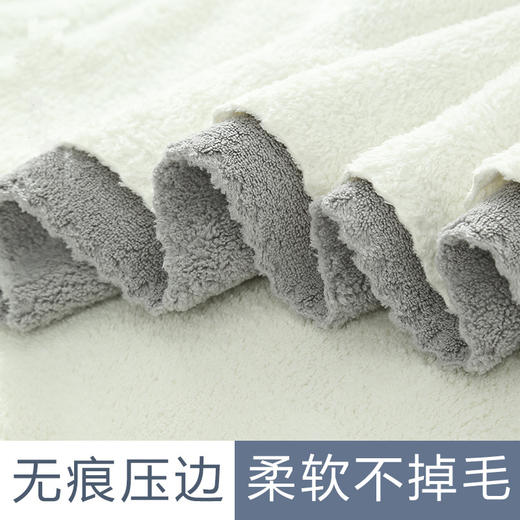 【浴巾】成人家用浴巾男女大毛巾珊瑚绒吸水不易掉毛 商品图2