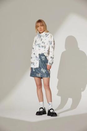 DIA小熊印花亮片半裙