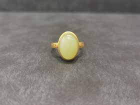 【御珠宫坊】金镶黄玉戒指