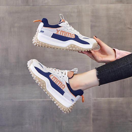 内增高休闲真皮牛筋底，百搭ins潮运动老爹鞋LMS-PM10 商品图1