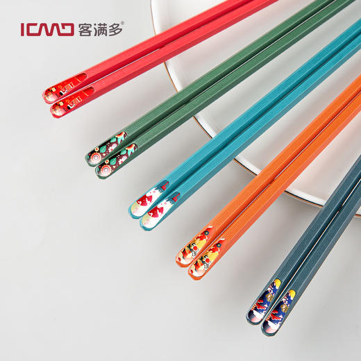 【日式合金筷子】简约而不简单 家用高颜值 耐高温防霉防滑分餐一人一筷呵护全家饮食健康 商品图7