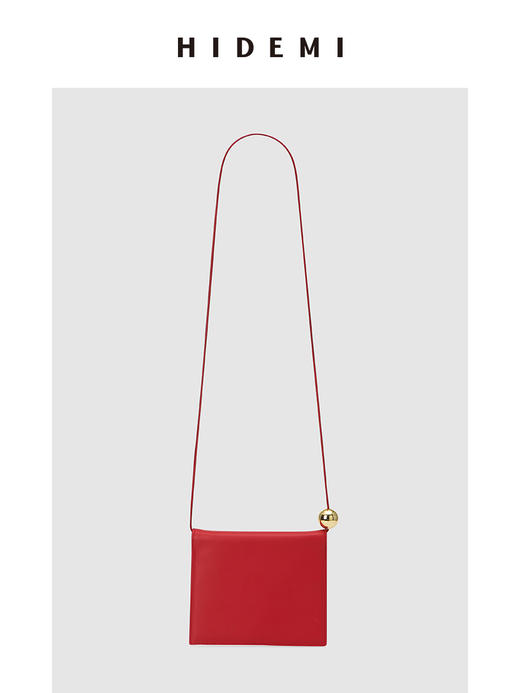 HIDEMI Circlebag 圆球金属设计感挎包 黑色/白色/灰色/红色/酒红色 商品图13