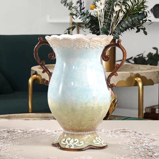 喜鹊与杜鹃花 花瓶 釉上九彩 时尚 大气 精致 摆件 商品图1