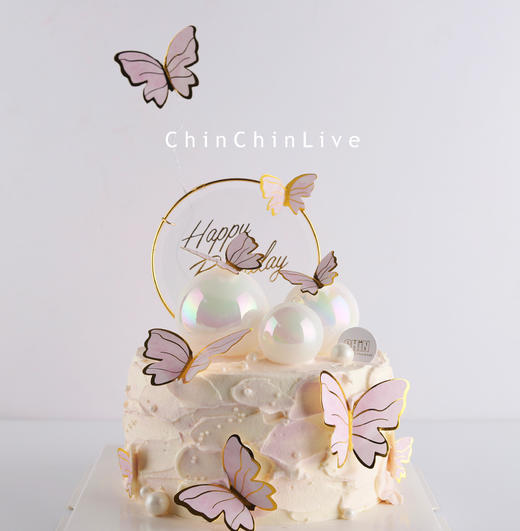 粉色蝴蝶蛋糕 商品图0