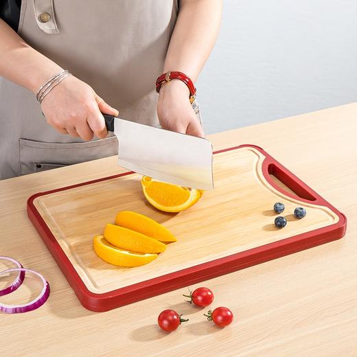 【双面屏 304不锈钢竹板】德铂贝克曼304不锈钢+竹木双面粘板菜板 抗jun砧板 双面两用 防滑防溢 商品图1