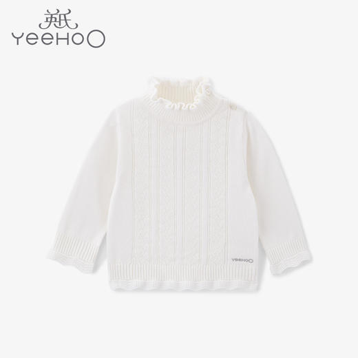 英氏-童衣类（秋）C9英毛中领长套衣英氏白 商品图2