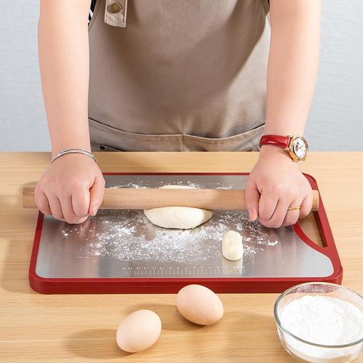 【双面屏 304不锈钢竹板】德铂贝克曼304不锈钢+竹木双面粘板菜板 抗jun砧板 双面两用 防滑防溢 商品图6